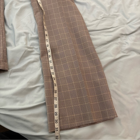 Vintage Levi's Panatela Trouser Creased Pants Tan  Plaid Retro Size 33 34 X 31 - Picture 8 of 9